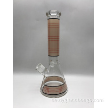 Glasbecher-Bongs mit hochtemperaturbehandeltem Bild